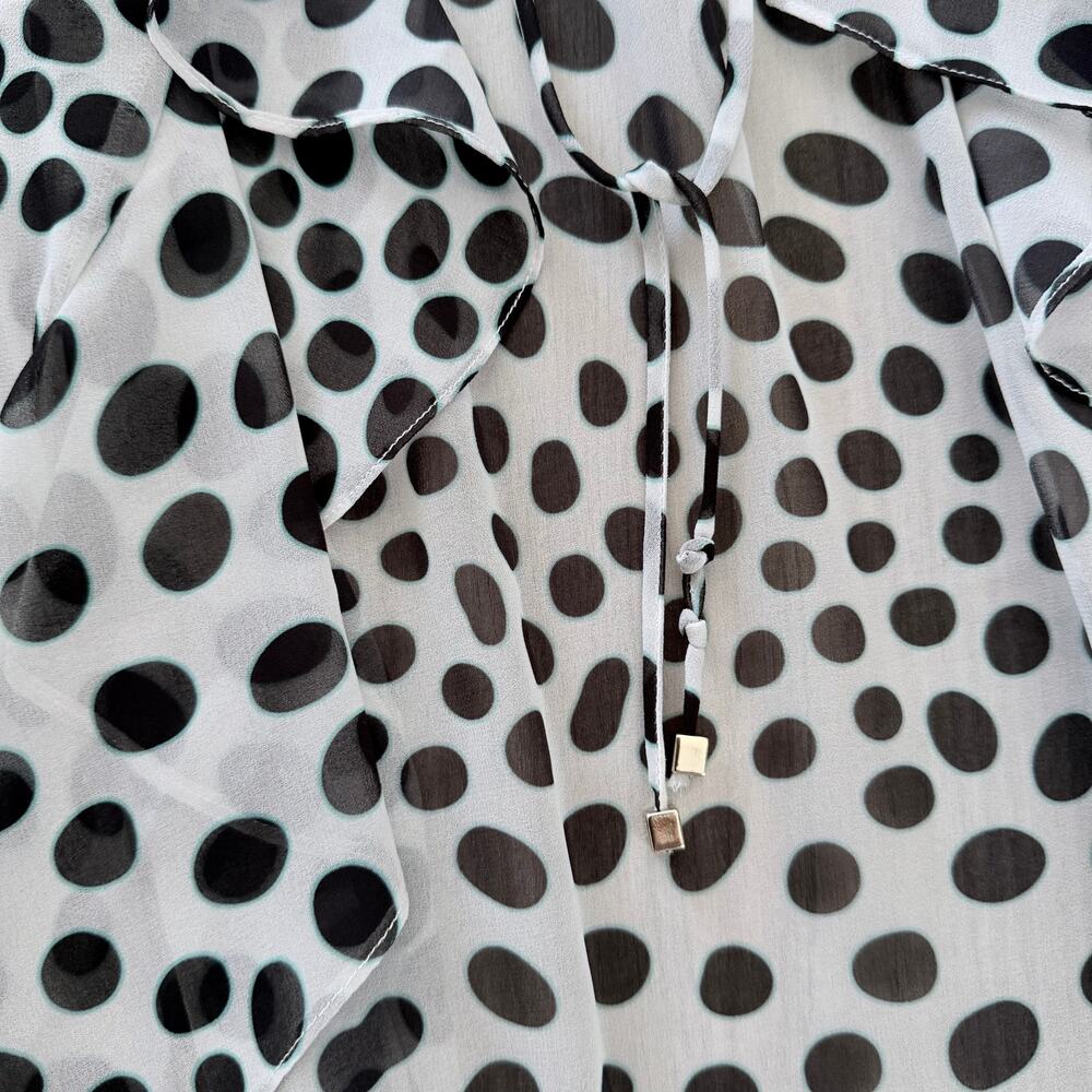 PatBO Polka Dot Cutout Ruffle Maxi Dress – Resort Wear Cover Up – Size XS - Picture 5 of 8